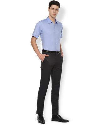 blue solid formal shirt - 16841435 - Standard Image - 3