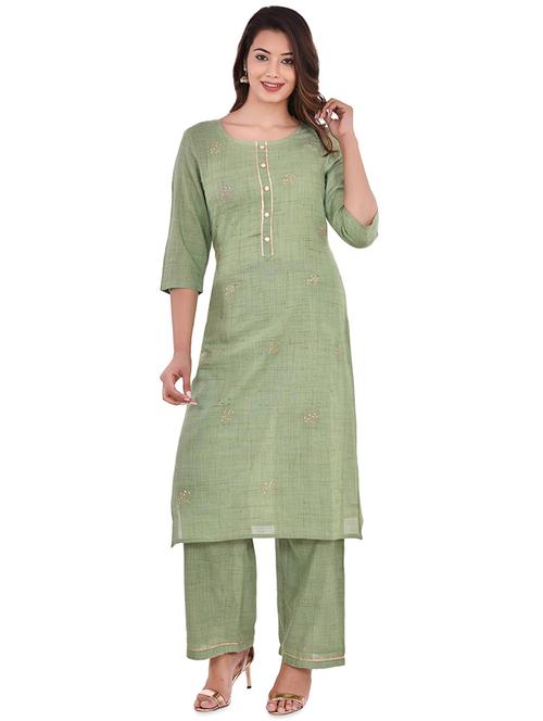 embroidered straight kurta - 16841567 - Standard Image - 1