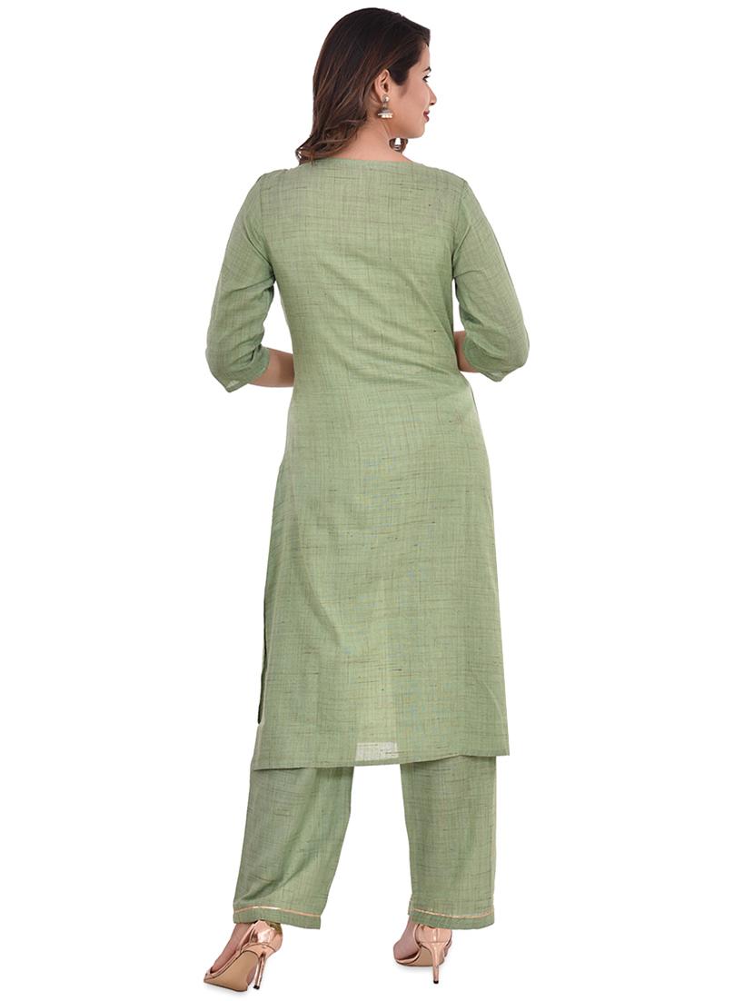 embroidered straight kurta - 16841567 - Zoom Image - 3