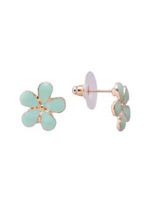 green metal studs earring - 16841817 - Standard Image - 2