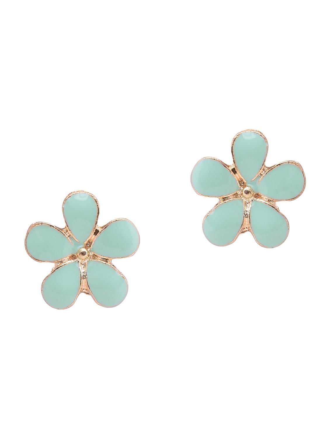 green metal studs earring - 16841817 - Zoom Image - 1