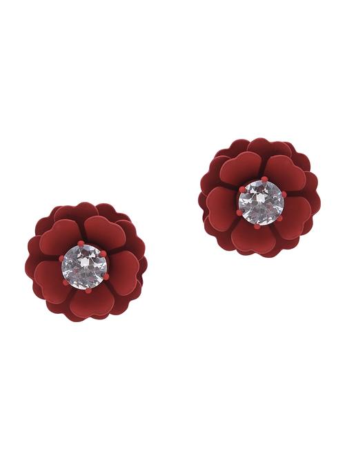 red metal studs earring - 16841825 - Standard Image - 1