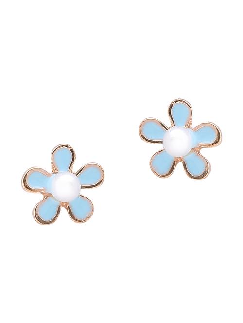 blue metal studs earring - 16841833 - Standard Image - 1