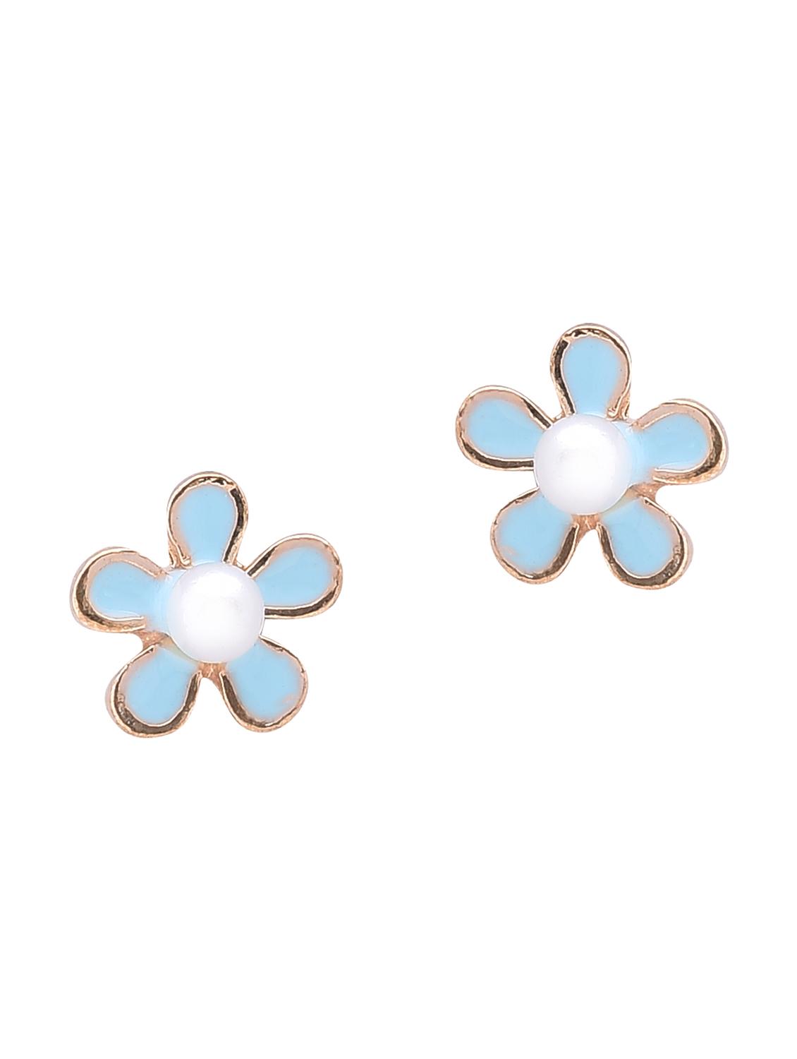 blue metal studs earring - 16841833 - Zoom Image - 1