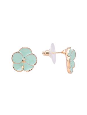 green metal studs earring - 16841837 - Standard Image - 2