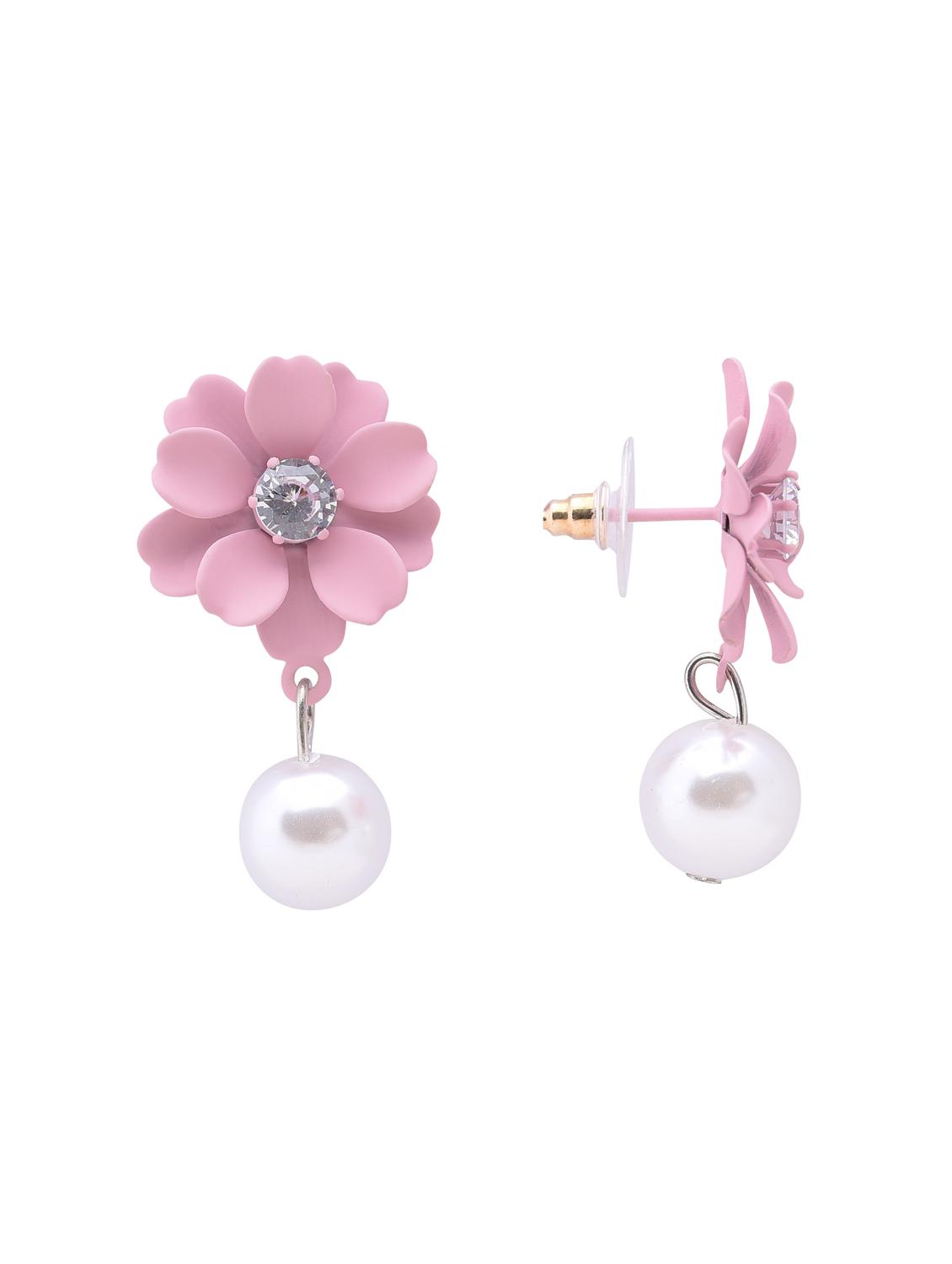 pink metal studs earring - 16841842 - Zoom Image - 2