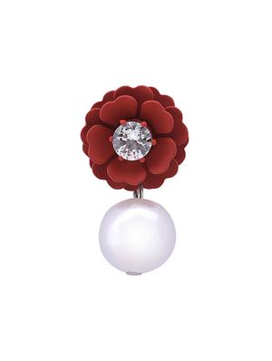red metal studs earring - 16841846 - Standard Image - 3