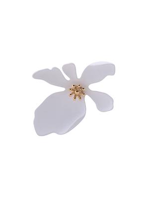 white metal studs earring - 16841852 - Standard Image - 3