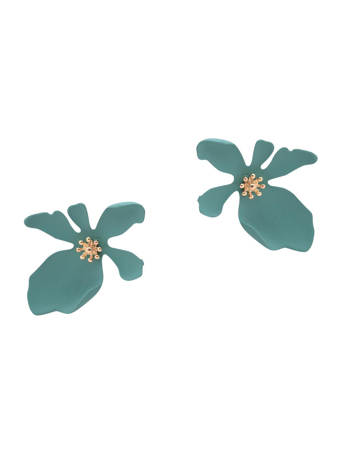 green metal studs earring - 16841853 - Zoom Image - 1