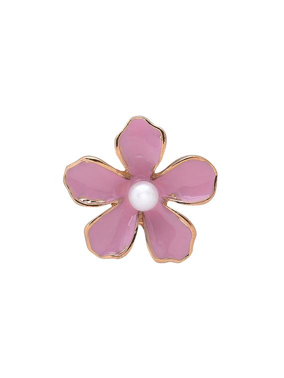 pink metal studs earring - 16841861 - Zoom Image - 3