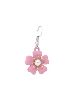 pink metal drop earring - 16841867 - Standard Image - 3