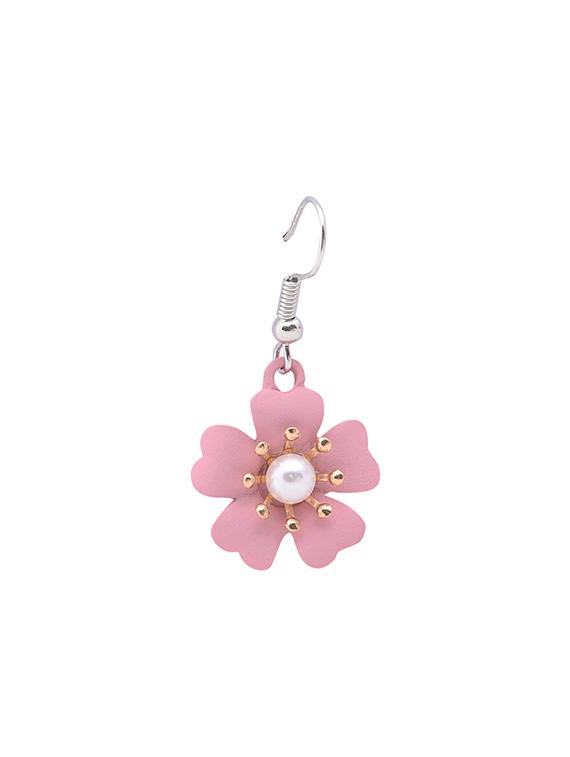 pink metal drop earring - 16841867 - Zoom Image - 3