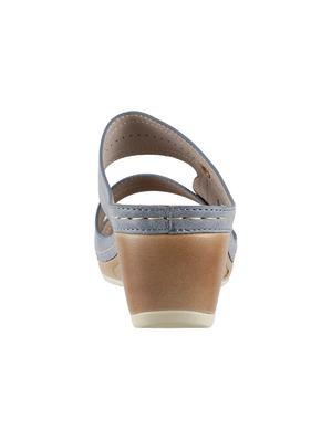 blue slip on wedges - 16842238 - Standard Image - 3