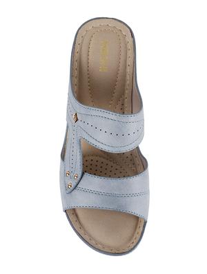 blue slip on wedges - 16842238 - Standard Image - 4