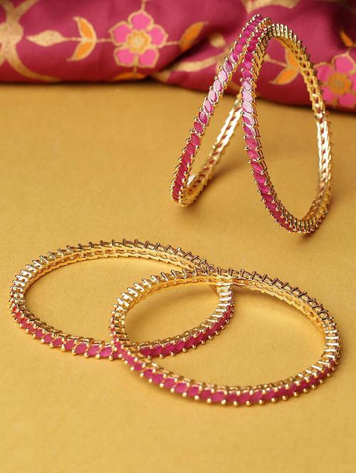pink gold tone brass bangle - 16842410 - Very Small Image - 1