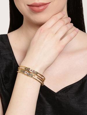 gold brass bangle - 16842441 - Standard Image - 4