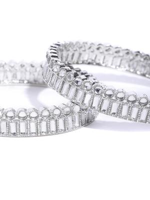 silver brass bangle - 16842459 - Standard Image - 3