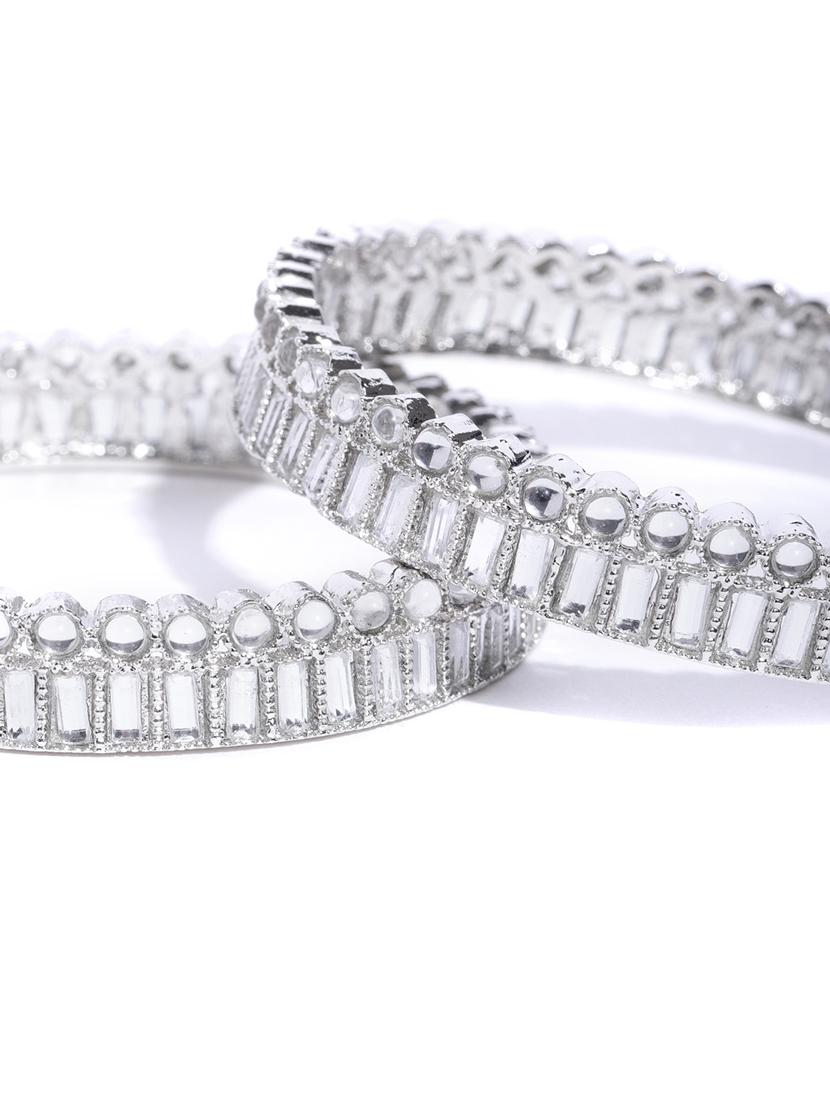 silver brass bangle - 16842459 - Zoom Image - 3