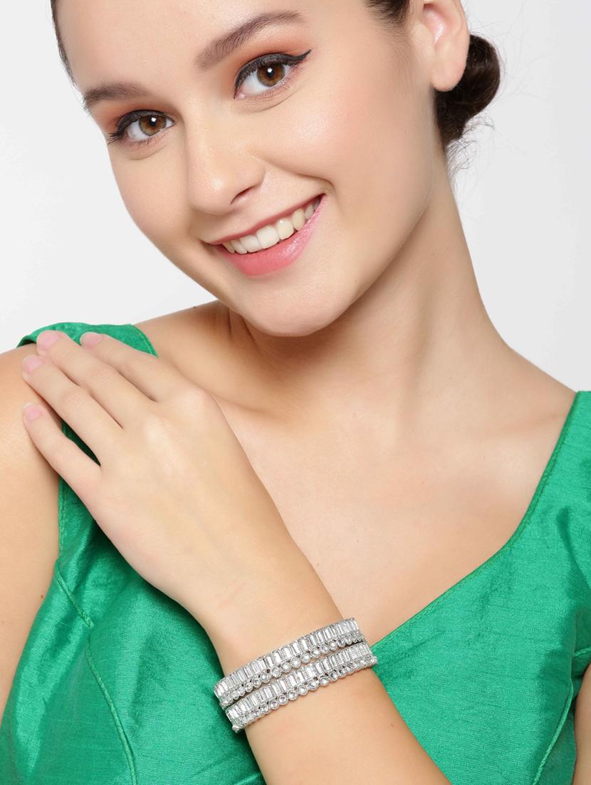 silver brass bangle - 16842459 - Zoom Image - 4