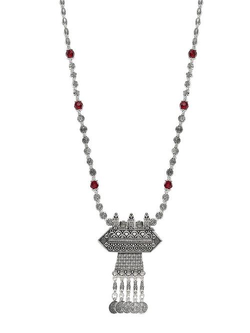 silver brass statement necklace - 16842484 - Standard Image - 1