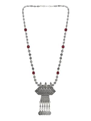 silver brass statement necklace - 16842484 - Standard Image - 2