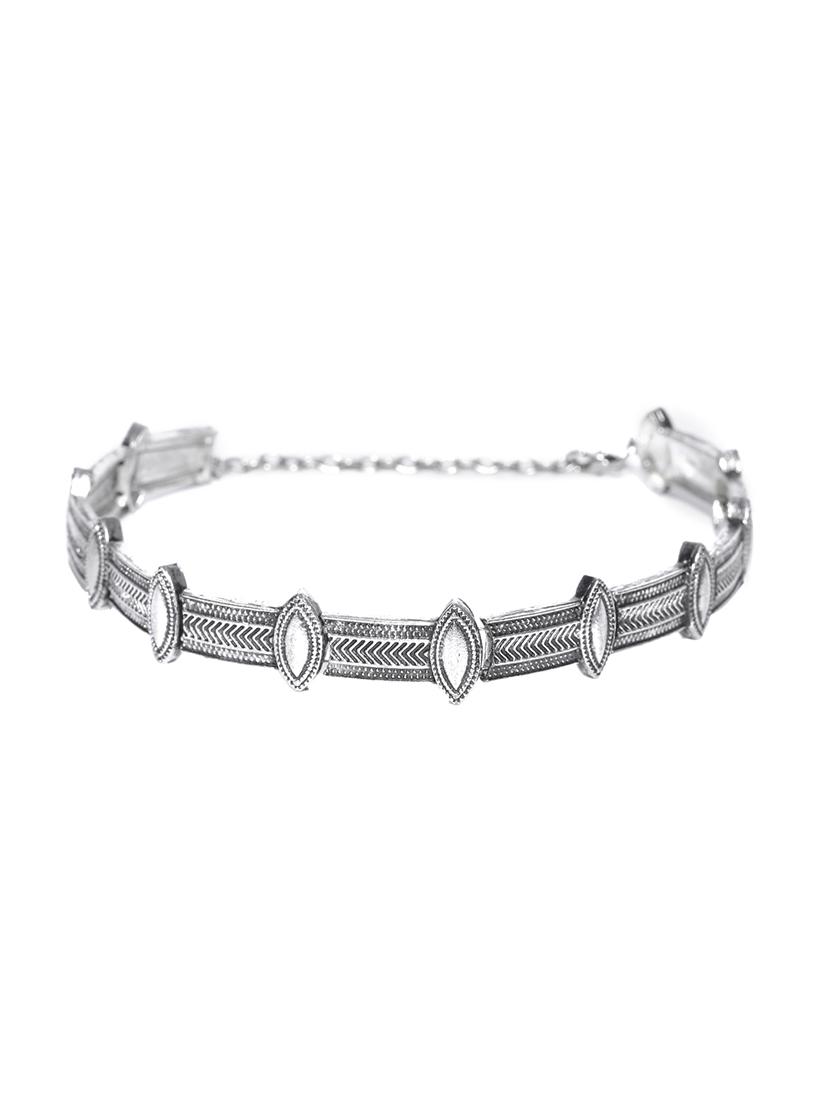 silver brass choker necklace - 16842485 - Zoom Image - 1