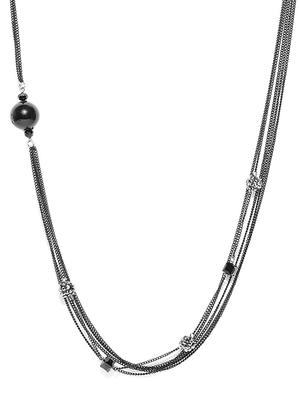 black metal chain necklace - 16842491 - Standard Image - 3