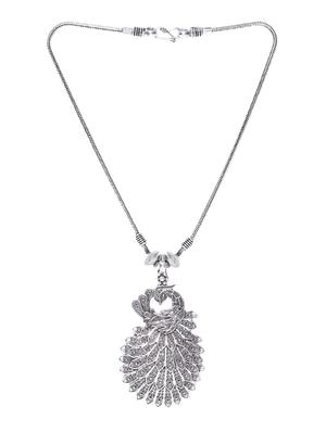 silver brass statement necklace - 16842506 - Standard Image - 2