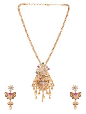 multi colored brass pendants and earring - 16842567 - Standard Image - 2
