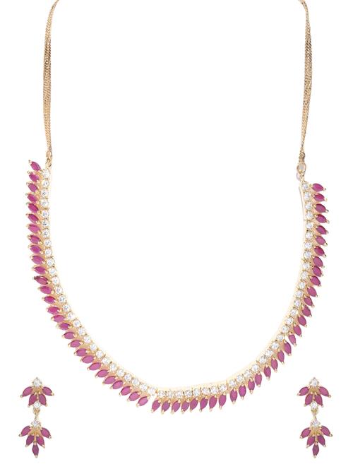 pink brass necklaces and earring - 16842591 - Very Small Image - 1