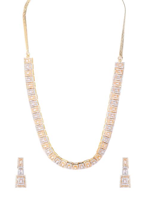 gold brass necklaces and earring - 16842600 - Standard Image - 1