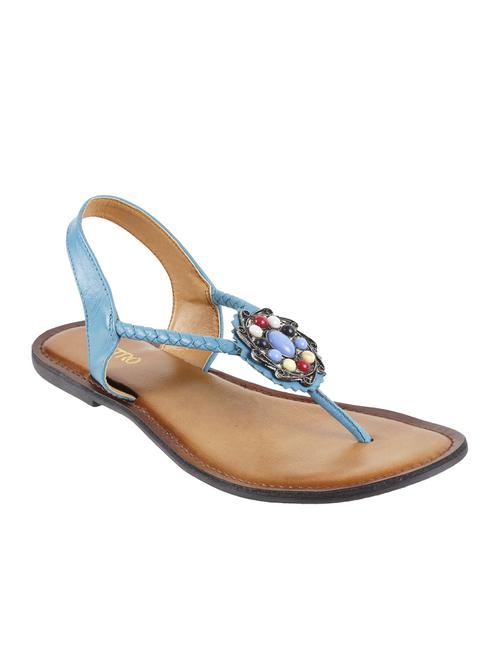 blue back strap sandals - 16842931 - Standard Image - 1