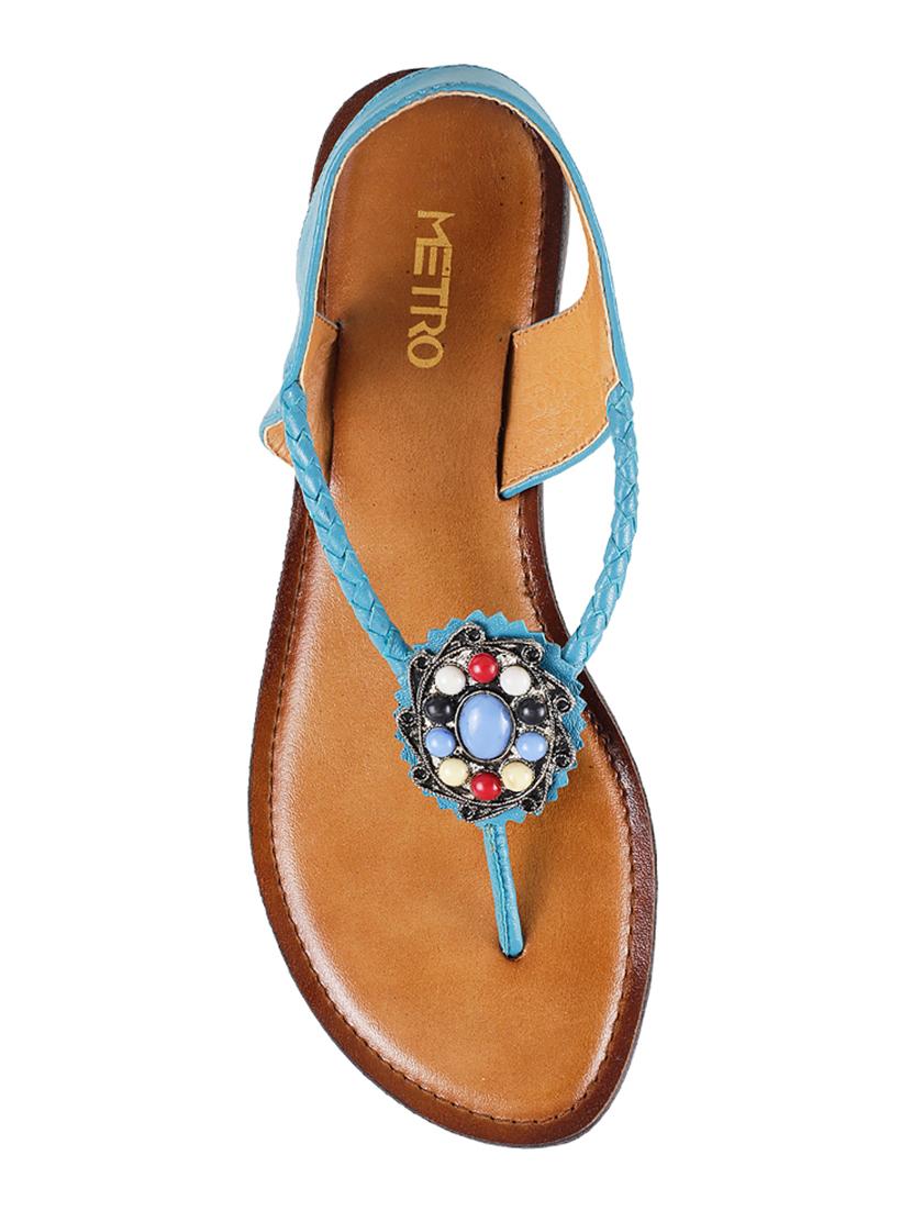 blue back strap sandals - 16842931 - Zoom Image - 4