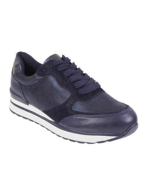 navy lace-up casual shoes - 16843114 - Standard Image - 1