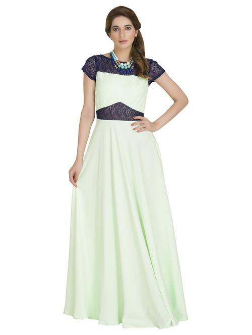 contrast detail bow tie gown - 16843387 - Very Small Image - 1