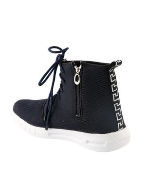 blue fabric lace up sneakers - 16843422 - Standard Image - 3