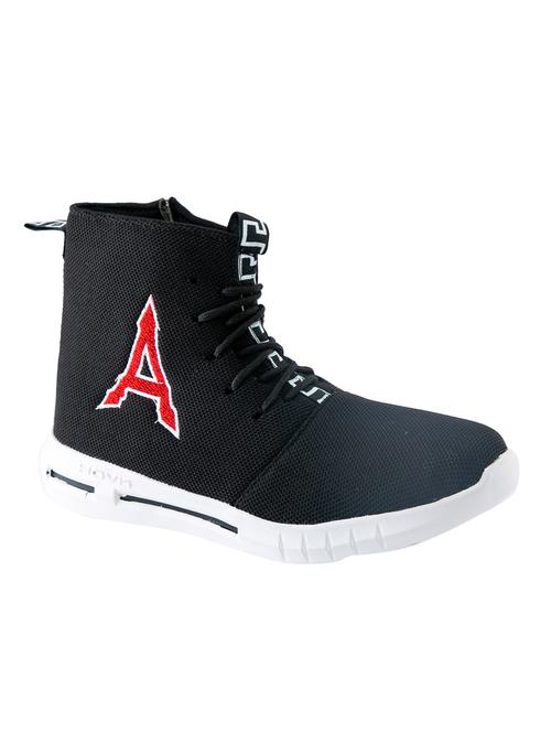 black fabric lace up sneakers - 16843423 - Standard Image - 1