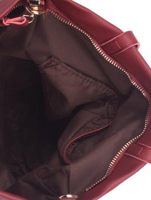 maroon leatherette regular handbag - 16843479 - Standard Image - 3