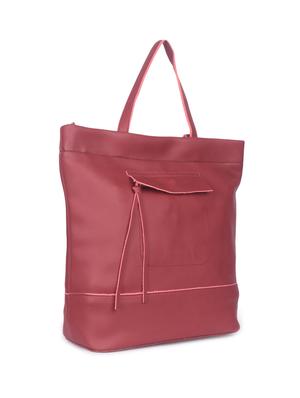 maroon leatherette regular handbag - 16843479 - Standard Image - 4