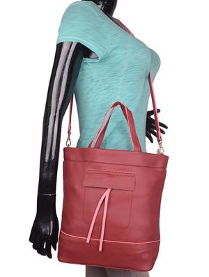 maroon leatherette regular handbag - 16843479 - Standard Image - 5