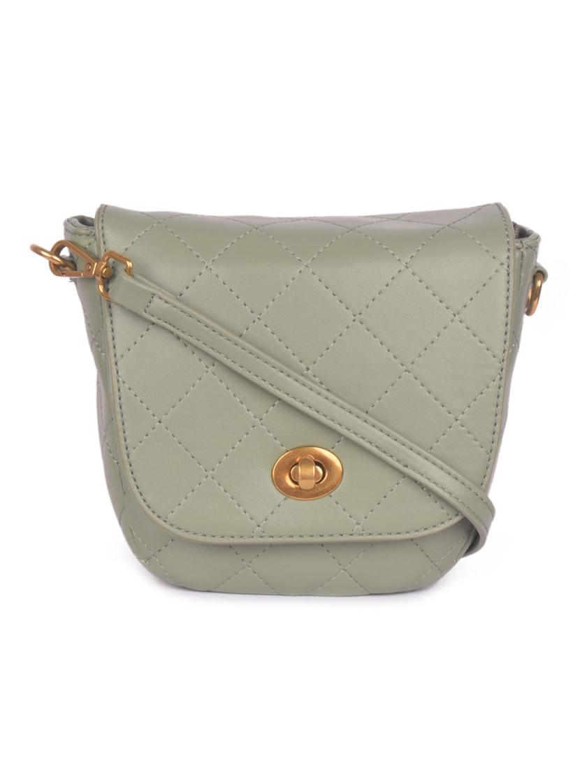 green leatherette regular sling bag - 16843480 - Zoom Image - 1
