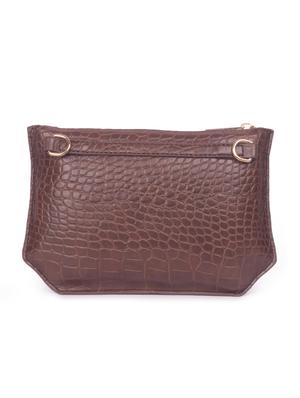 brown leatherette regular sling bag - 16843500 - Standard Image - 2