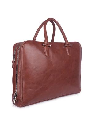 tan leatherette regular laptop bag - 16843528 - Standard Image - 4