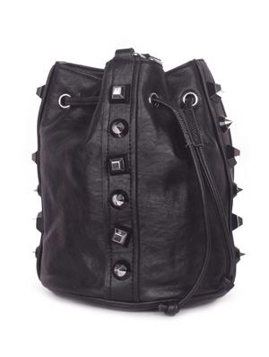 black leatherette regular sling bag - 16843531 - Standard Image - 4