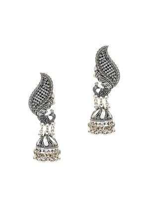 silver zinc jhumka earring - 16843615 - Standard Image - 2