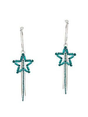 green silver drop earring - 16843618 - Standard Image - 2