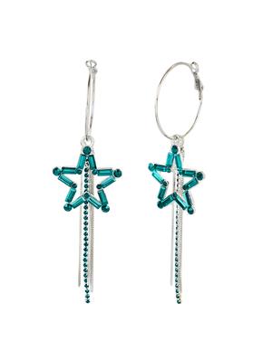 green silver drop earring - 16843618 - Standard Image - 3