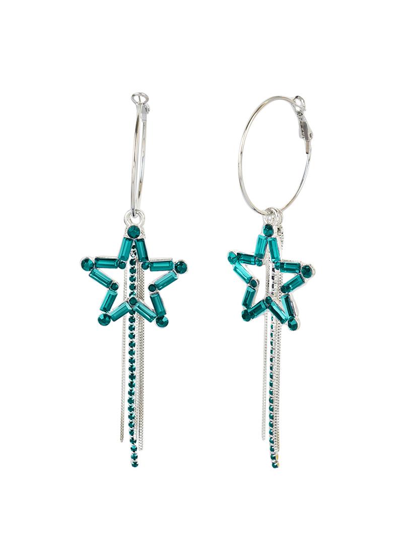 green silver drop earring - 16843618 - Zoom Image - 3