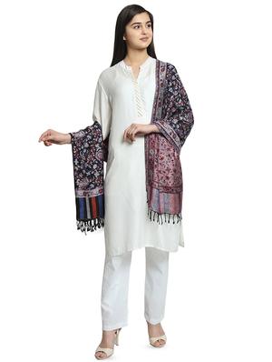 navy blue viscose stole - 16843739 - Standard Image - 3