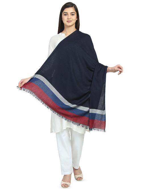 navy blue viscose stole - 16843757 - Standard Image - 1